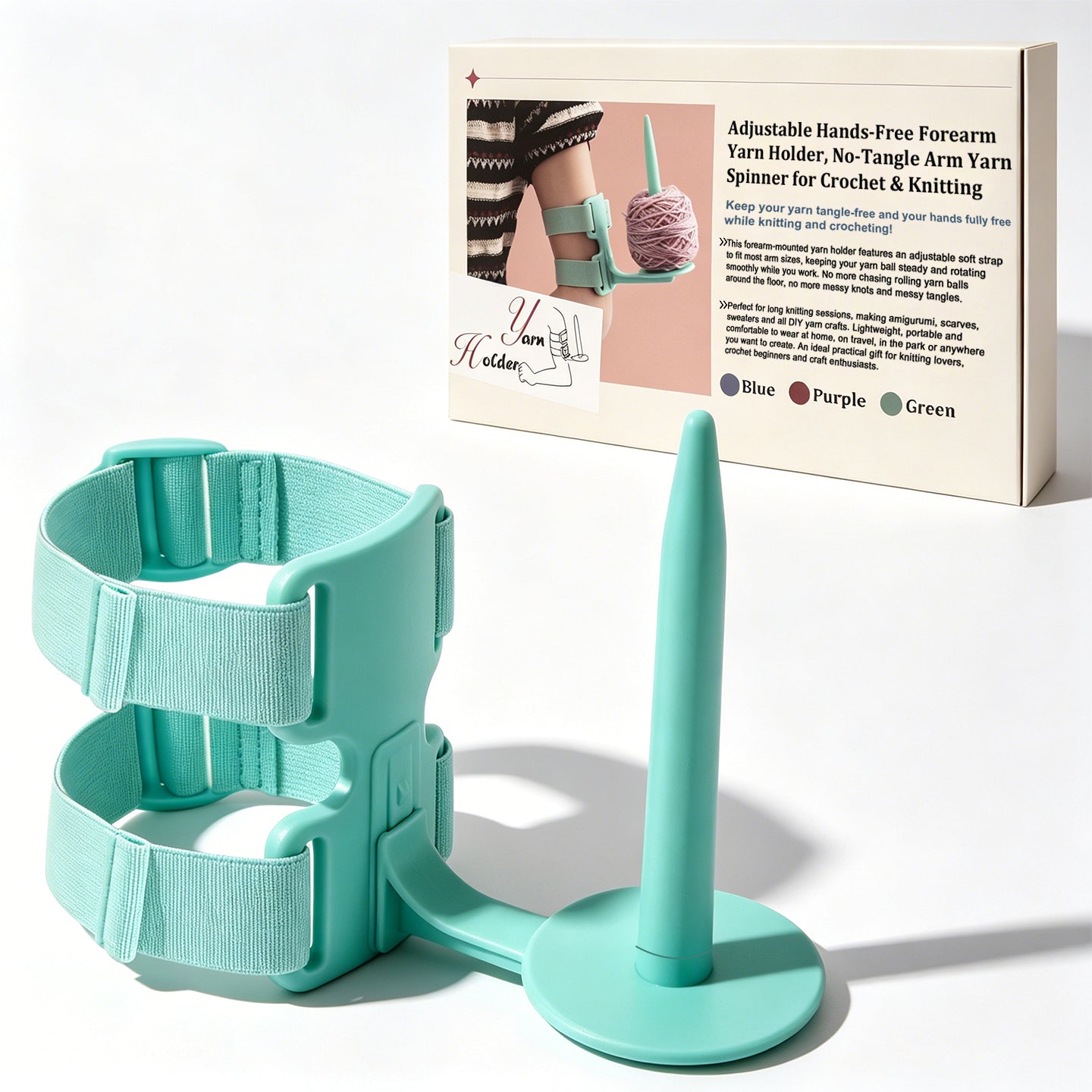 DY319 arm yarn holder in Tiffany blue