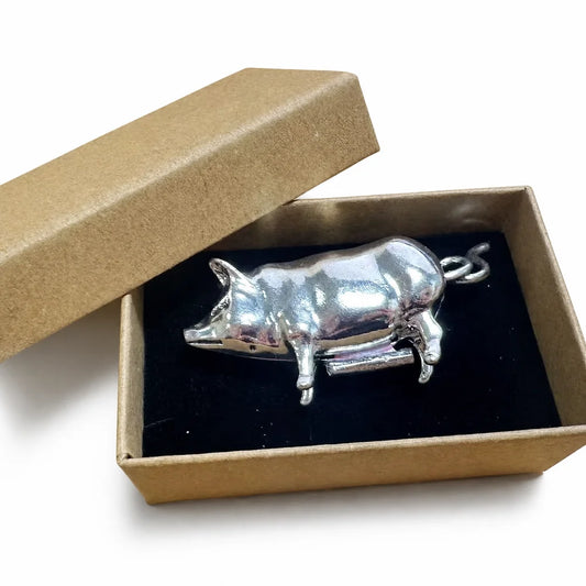 Dr.SheKnit Antique Silver Pig-Shaped Mini Tape Measure – TM26012