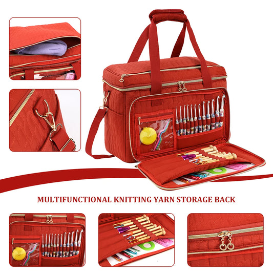 Dr.SheKnit Large Quilted Yarn Storage Bag EB123