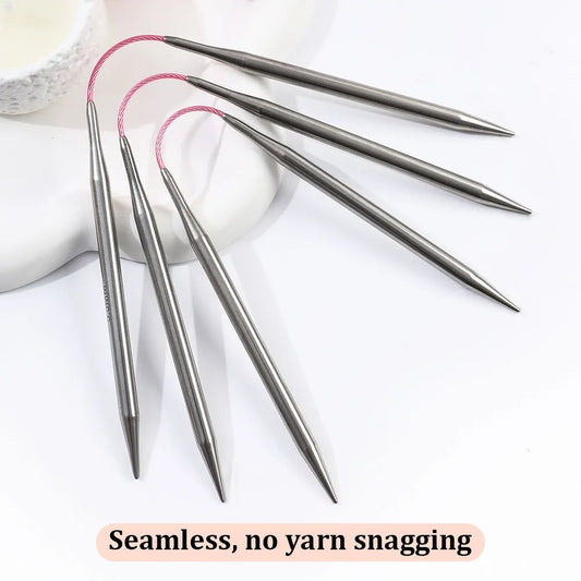 Dr.SheKnit stainless steel flexible double-pointed knitting needle set