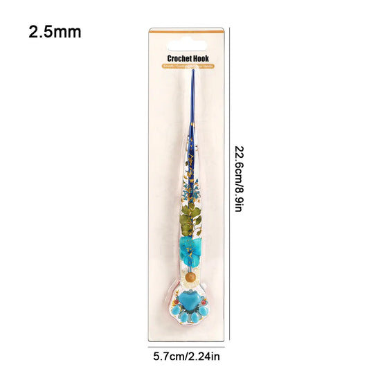 Floral Resin Cat Paw Crochet Hooks – 2.0–6.0mm CH171