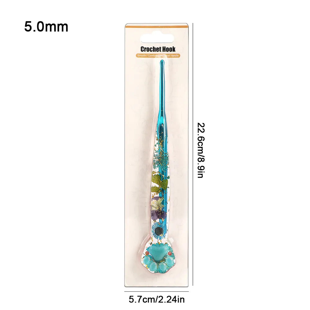 Floral Resin Cat Paw Crochet Hooks – 2.0–6.0mm CH171