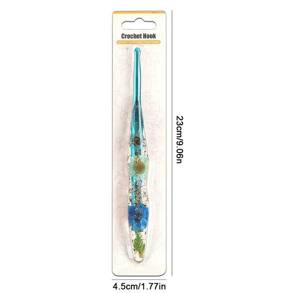 Floral Resin Ergonomic Crochet Hooks CH172 – 2.0–8.0mm