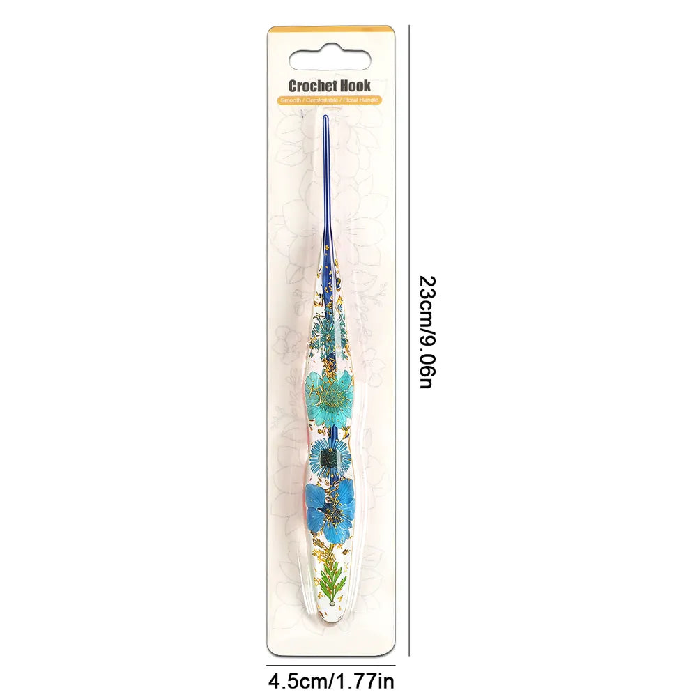 Floral Resin Ergonomic Crochet Hooks CH172 – 2.0–8.0mm