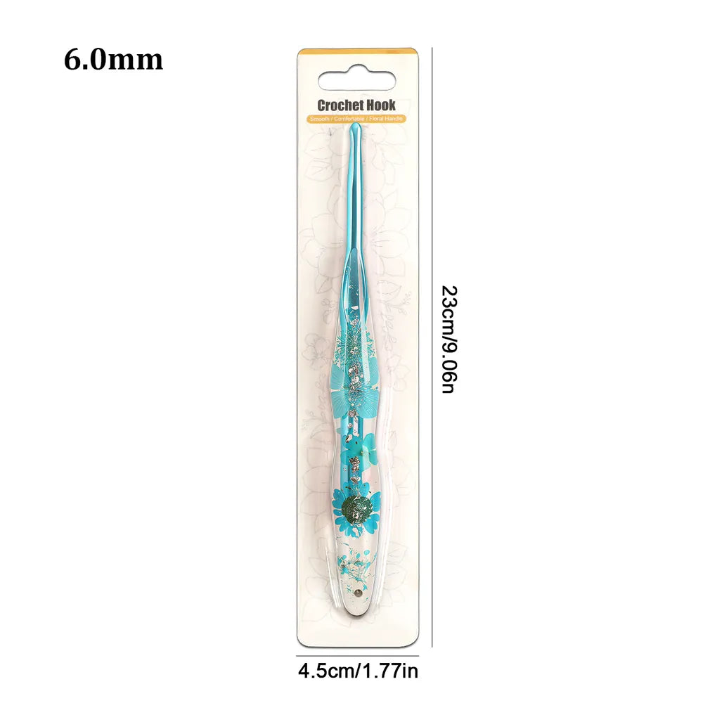 Floral Resin Ergonomic Crochet Hooks CH176 – 2.25–8.0mm