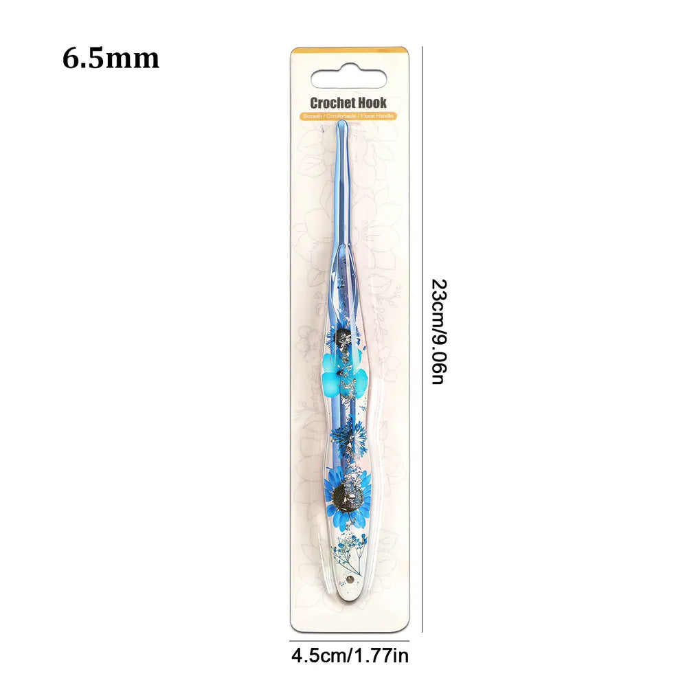 Floral Resin Ergonomic Crochet Hooks CH176 – 2.25–8.0mm