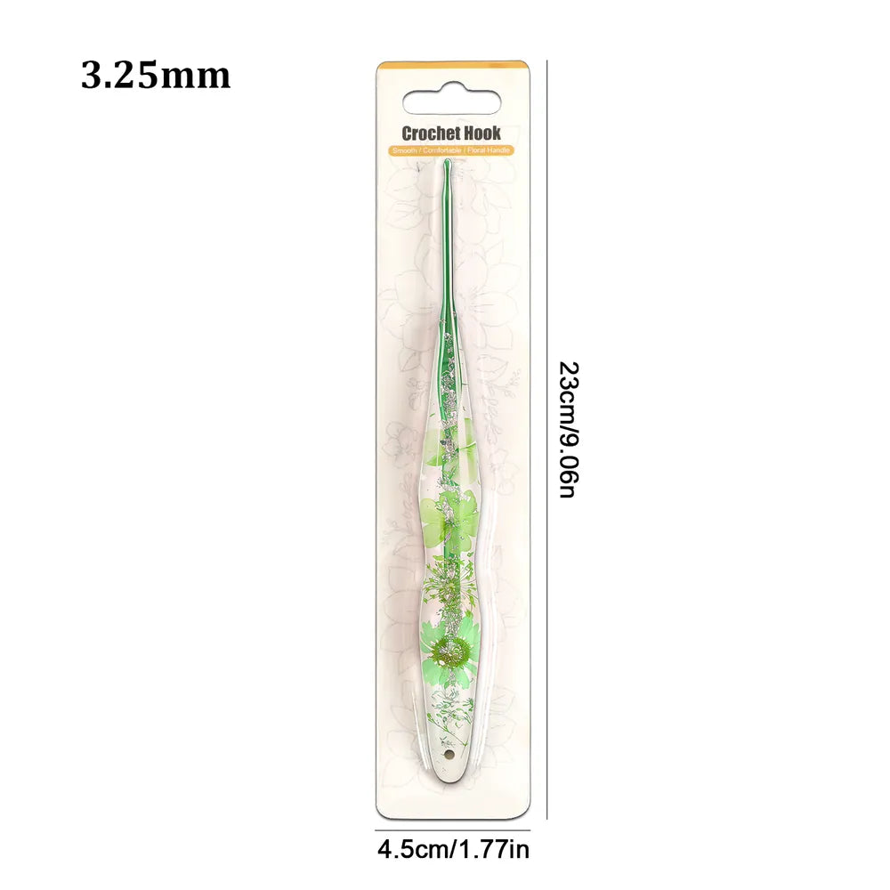 Floral Resin Ergonomic Crochet Hooks CH176 – 2.25–8.0mm