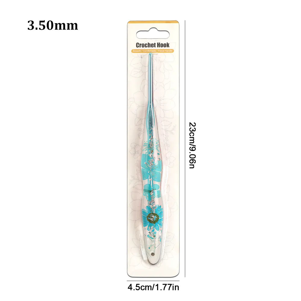 Floral Resin Ergonomic Crochet Hooks CH176 – 2.25–8.0mm