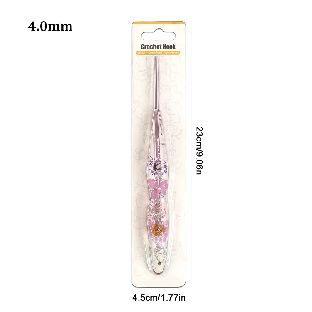 Floral Resin Ergonomic Crochet Hooks CH176 – 2.25–8.0mm