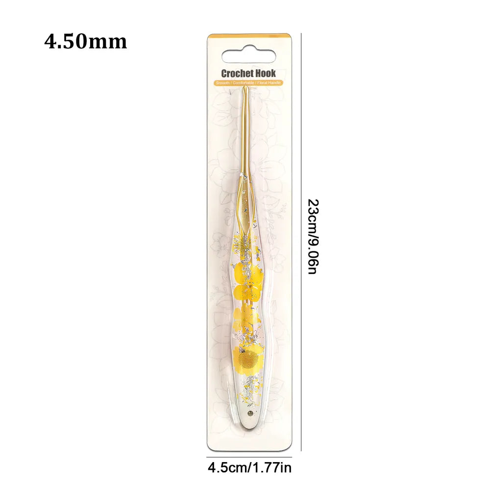 Floral Resin Ergonomic Crochet Hooks CH176 – 2.25–8.0mm