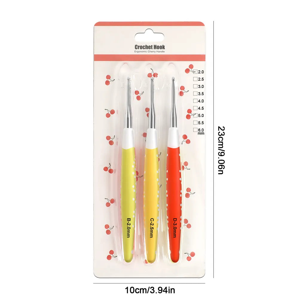 Cherry Crochet Hooks – Singles CH178, 3-Piece & 9-Piece