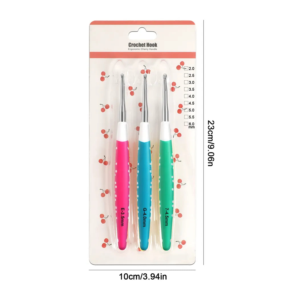 Cherry Crochet Hooks – Singles CH178, 3-Piece & 9-Piece