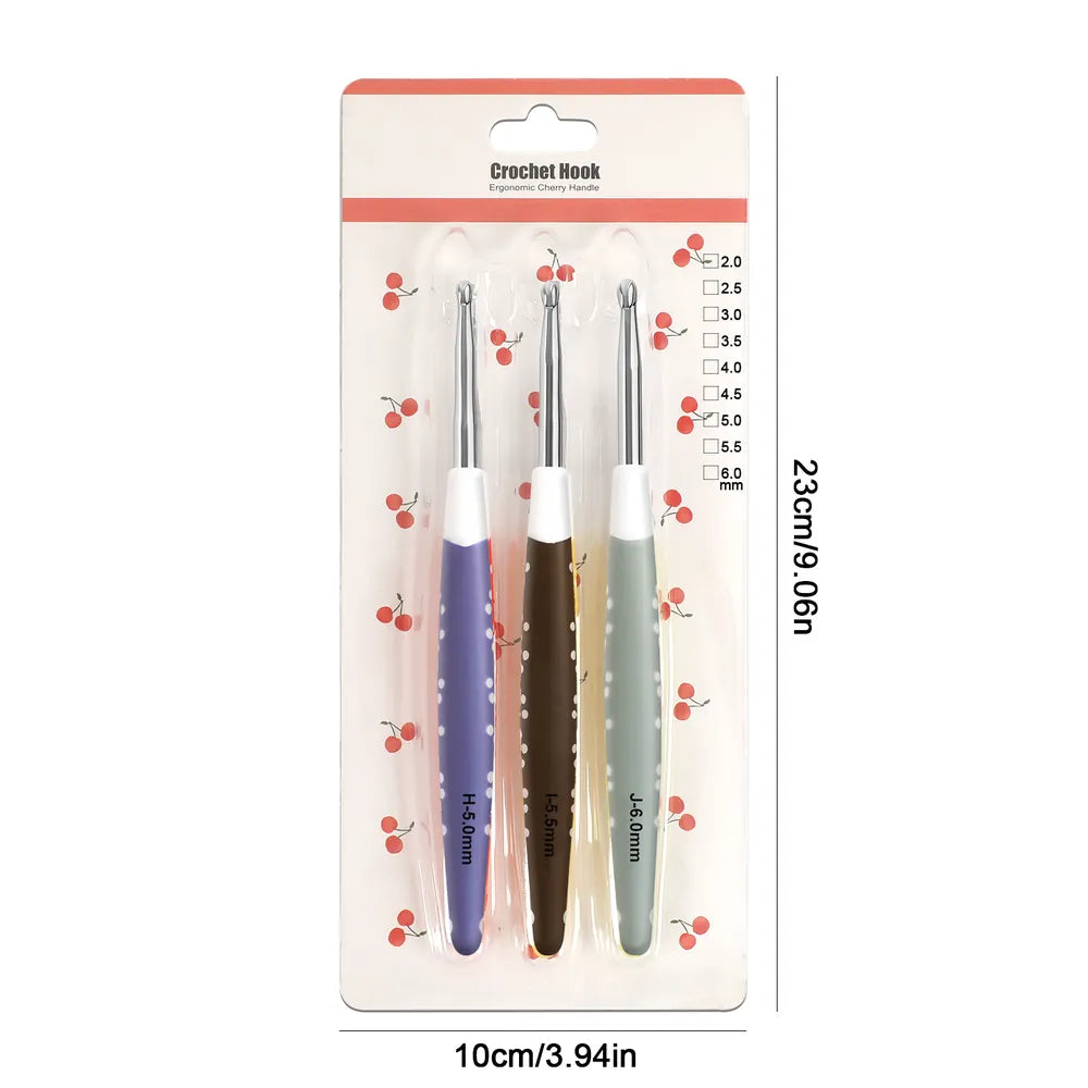 Cherry Crochet Hooks – Singles CH178, 3-Piece & 9-Piece