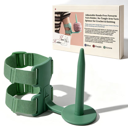DY319 arm yarn holder in dark green 