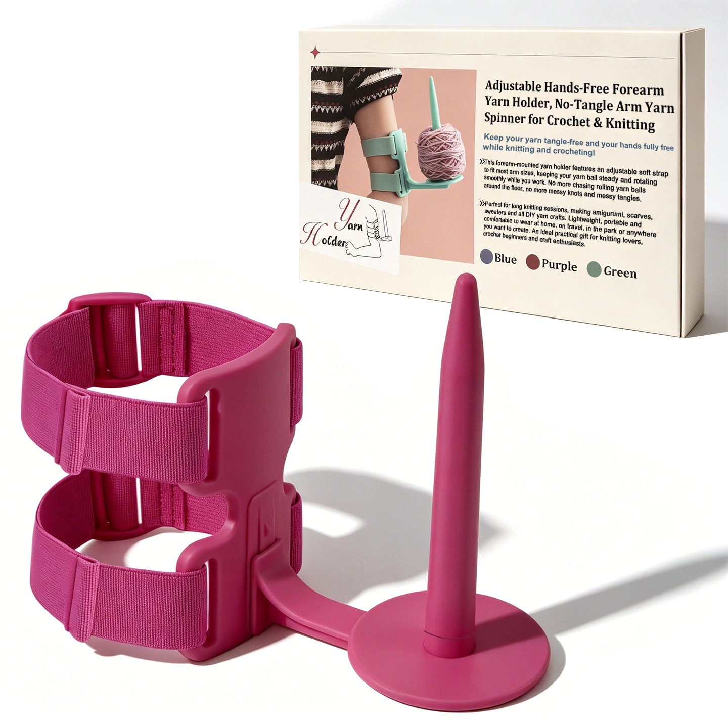 DY319 arm yarn holder in  rose red 