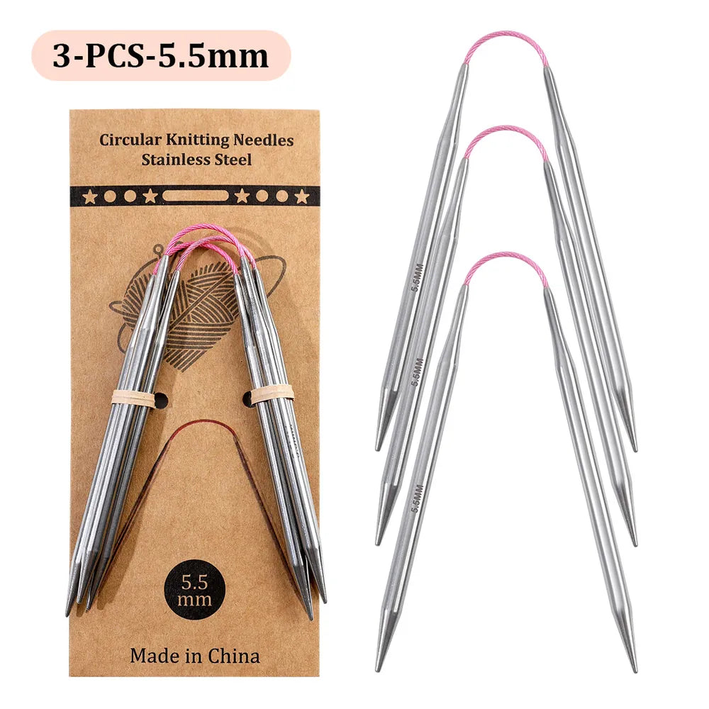 Dr.SheKnit Flexible Double-Pointed Knitting Needles, 3-Piece Set – KN058