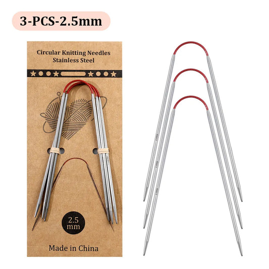 Dr.SheKnit Flexible Double-Pointed Knitting Needles, 3-Piece Set – KN058