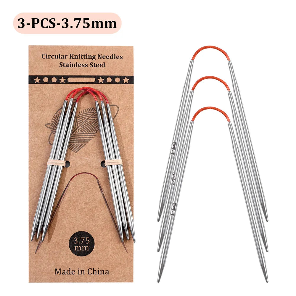 Dr.SheKnit Flexible Double-Pointed Knitting Needles, 3-Piece Set – KN058