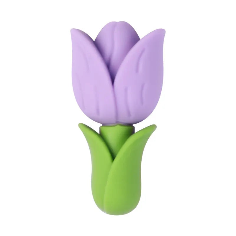 AC373-C76 purple tulip knitting needle stoppers  