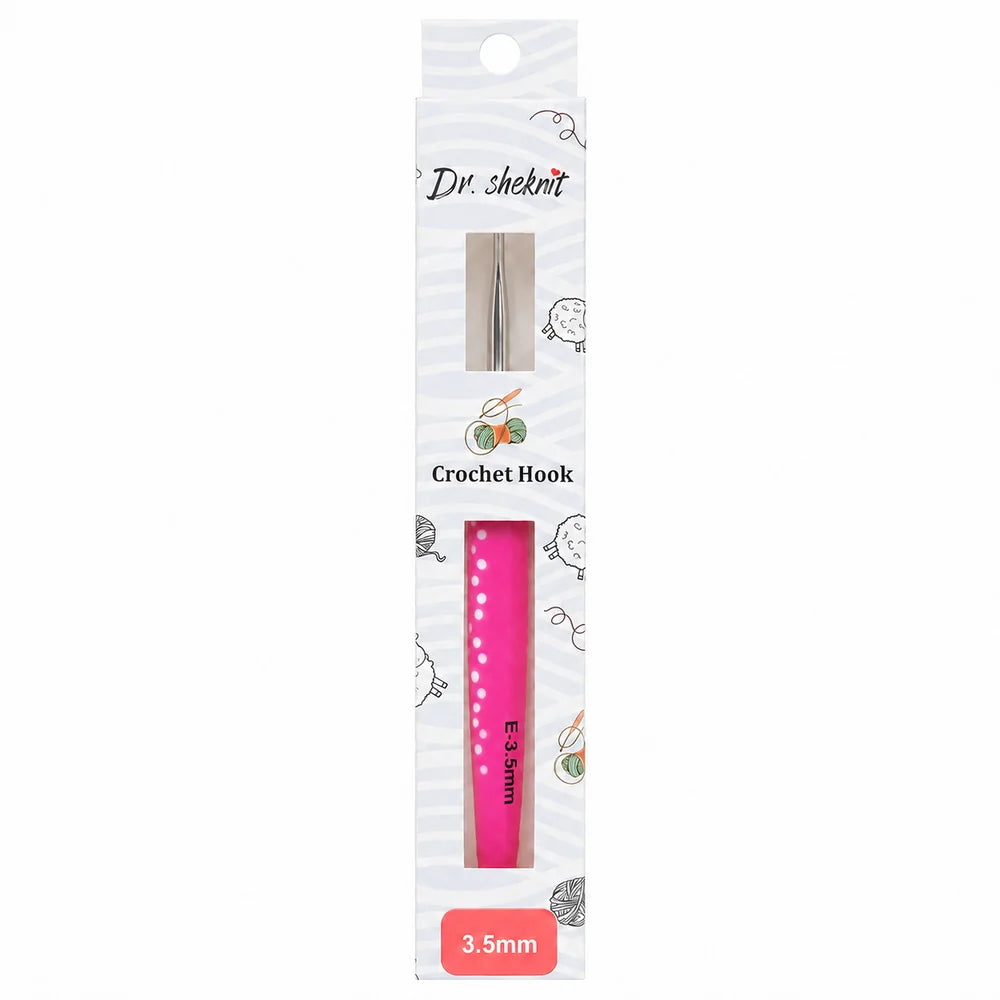 CH178 3.5 mm cherry ergonomic crochet hook in retail packaging