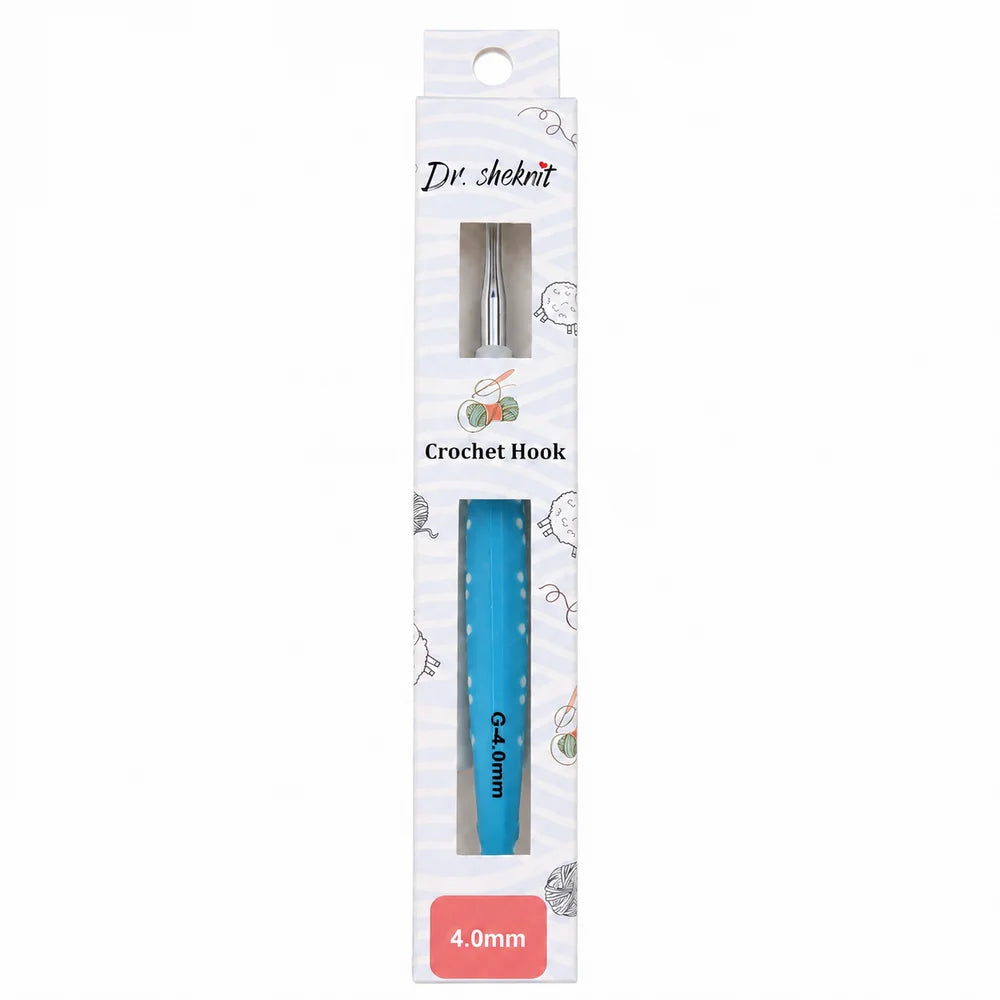CH178 4.0 mm cherry ergonomic crochet hook in retail packaging