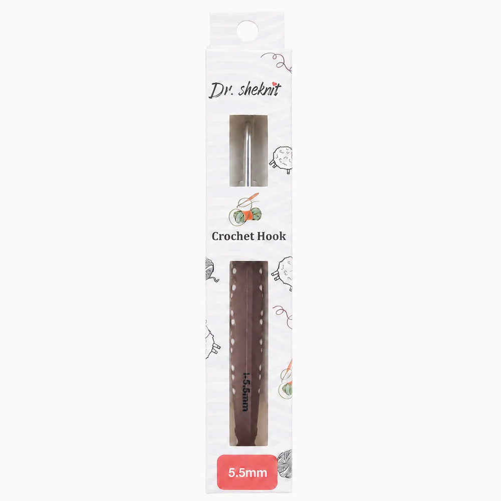 CH178 5.5 mm cherry ergonomic crochet hook in retail packaging