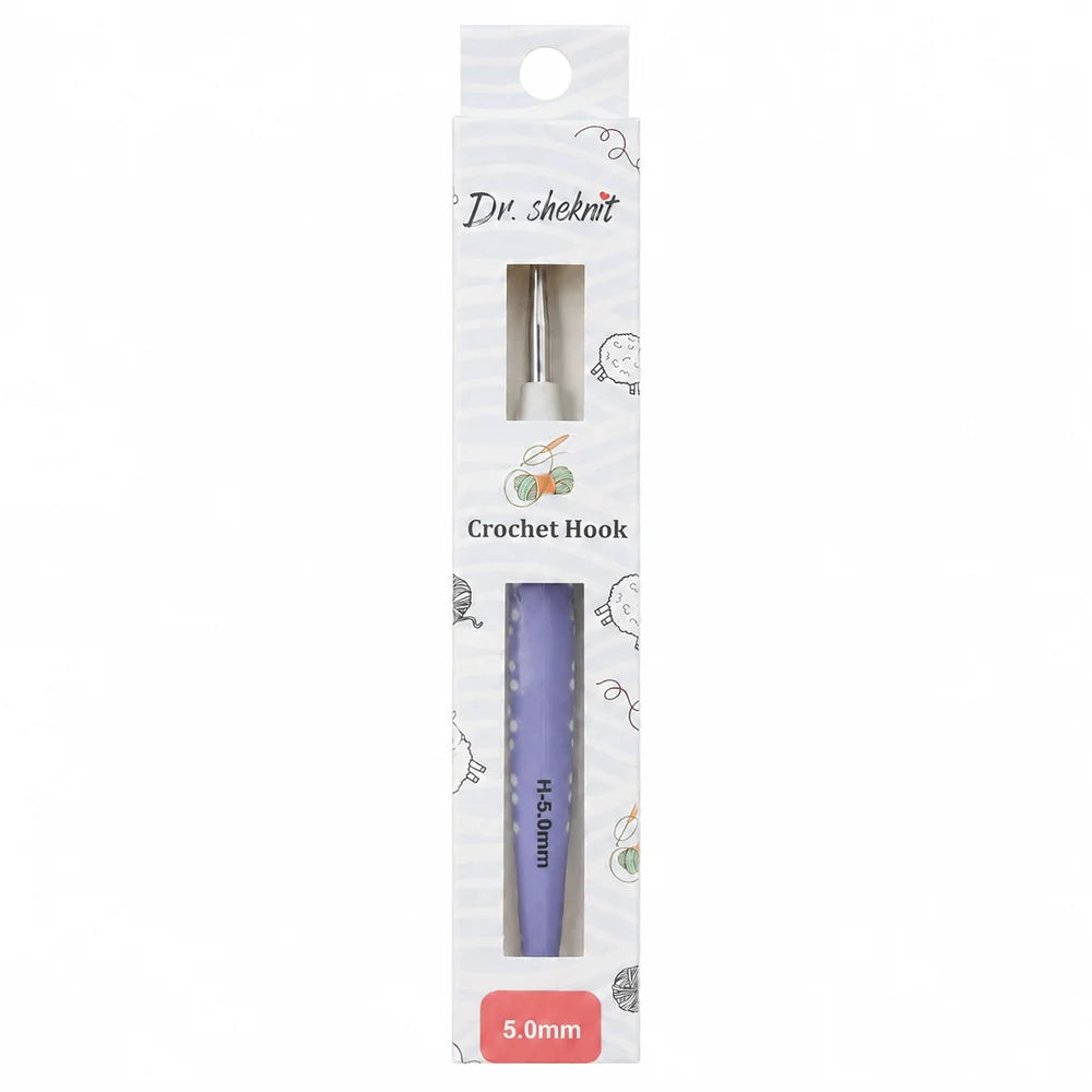 CH178 5.0 mm cherry ergonomic crochet hook in retail packaging