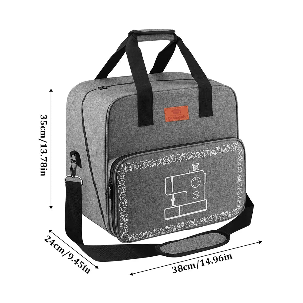 Compact sewing machine carrying case dimensions 38 by 35 by 24 centimeters