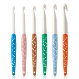 Dr.SheKnit cherry two-tone large crochet hook set in six sizes from 6 to 12 mm