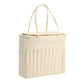 Natural canvas EB126 yarn storage bag with exterior needle organizer pockets