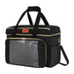 Black EB123 large quilted yarn storage bag with shoulder strap and transparent front pocket