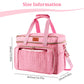 Pink EB123 yarn storage bag measuring 36.5 by 24 by 28 cm