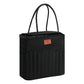 EB126-C3 black knitting and crochet storage bag with handles and exterior needle pockets