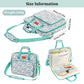 Floral embroidery project bag dimensions, 39 by 32 by 6 centimeters
