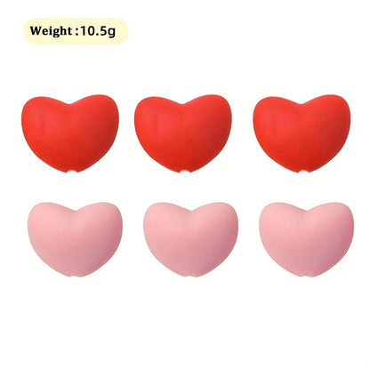 Heart-Shaped Silicone Knitting Needle Stoppers AC373-C14 – 6 Pack