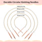 Circular knitting needle cables in 40, 60, 80 and 100 centimeter lengths