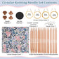 KN045-C2 interchangeable circular knitting needle set contents and accessories