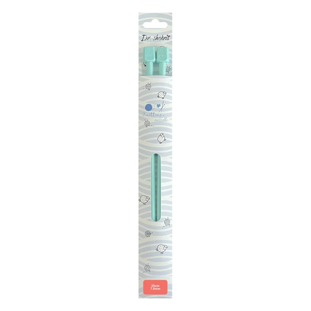 Mint KN005 7 mm plastic straight knitting needle in 25 cm retail packaging