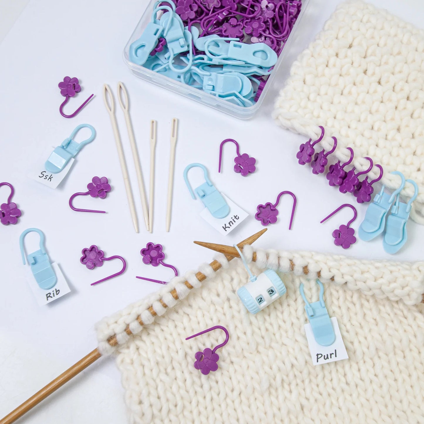 85-Piece Knitting Stitch Marker & Row Counter Set – AC423