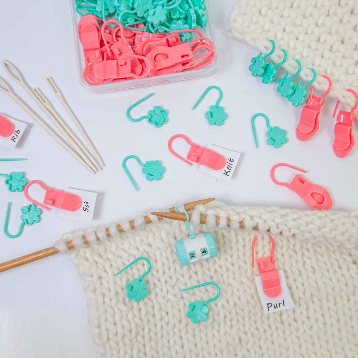 85-Piece Knitting Stitch Marker & Row Counter Set – AC423