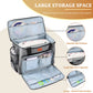 Large-capacity sewing machine storage bag with organized accessory pockets