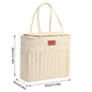 Large knitting storage bag measuring 34 by 29 by 16 cm with handles and exterior pockets