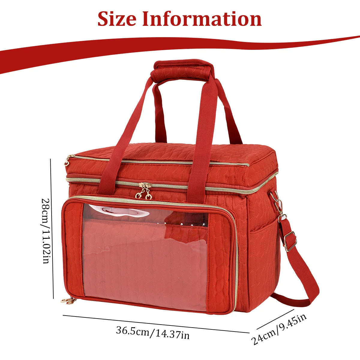 Large Quilted Yarn Storage Bag with Tool Organizer – EB123