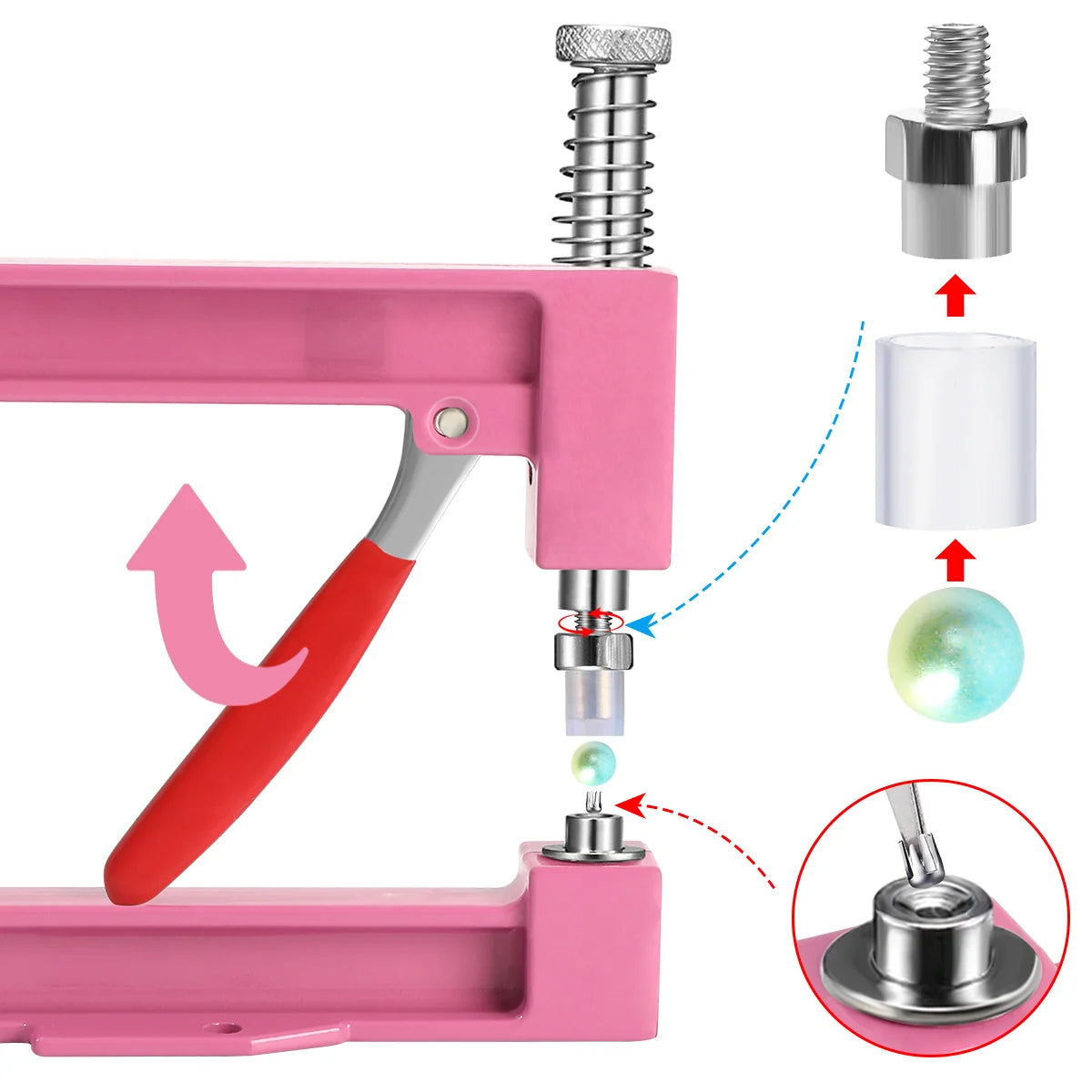 Hand Press Pearl Rivet Setting Tool for Clothing & Crafts – BT087