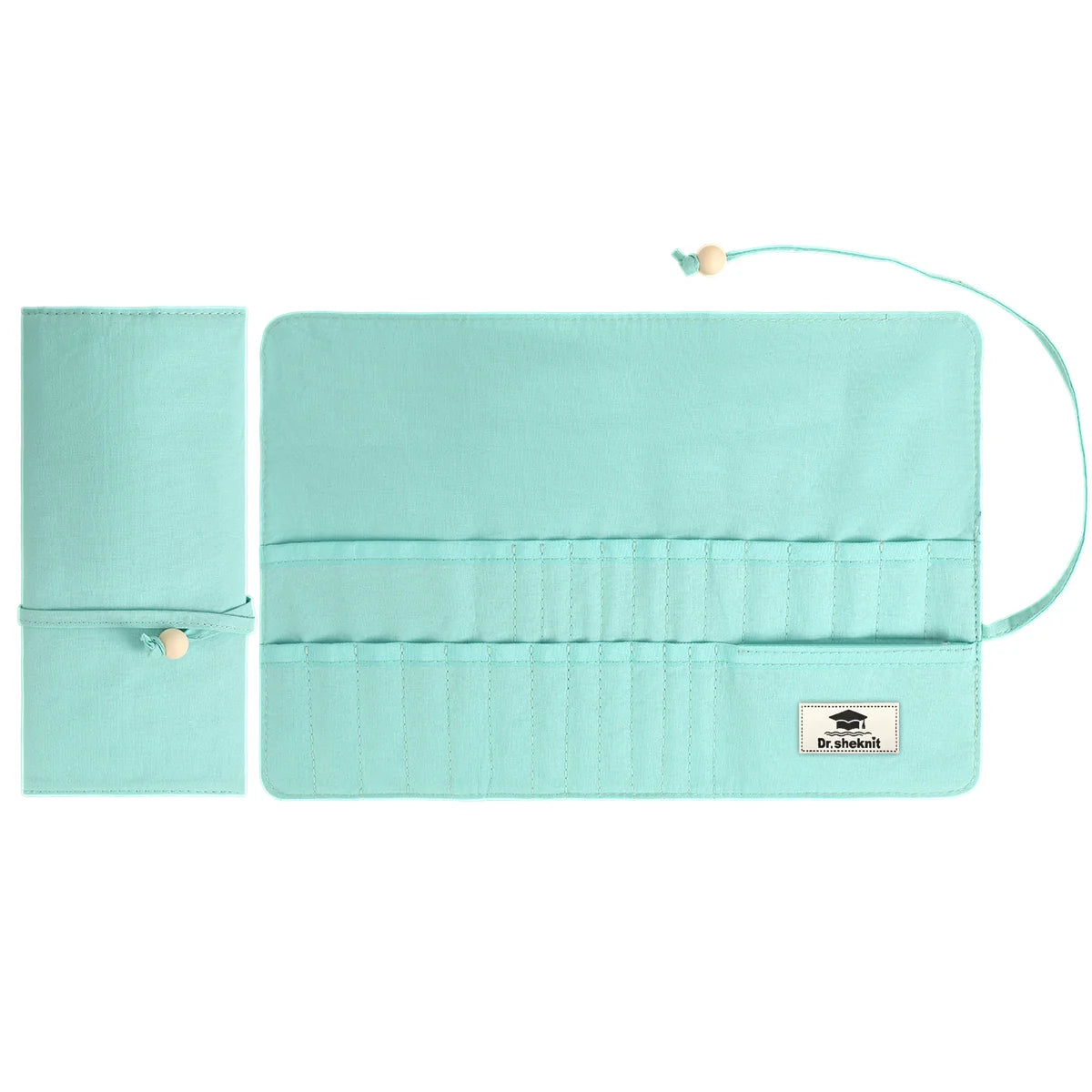 EB260-C2 Tiffany blue empty storage case for circular knitting needles and crochet hooks
