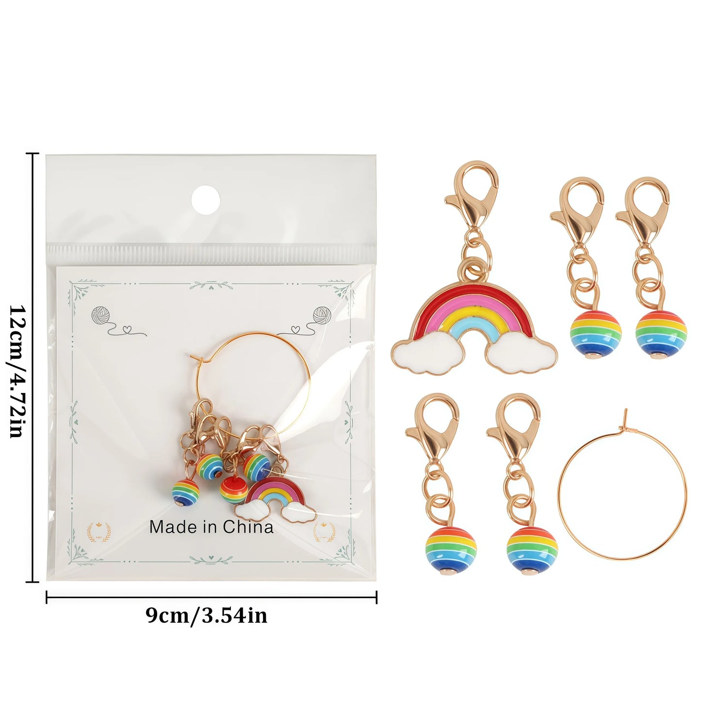 Decorative Charm Stitch Marker Sets with Holder Ring – SM417